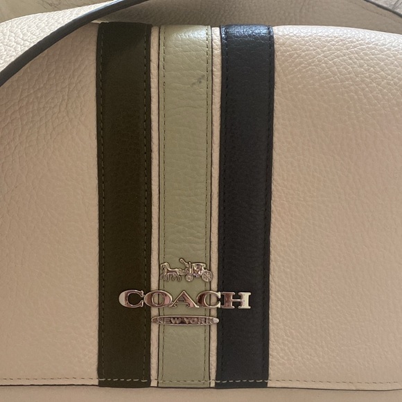Coach Small Jes Messenger Crossbody With Varsity Stripe - Picture 2 of 12